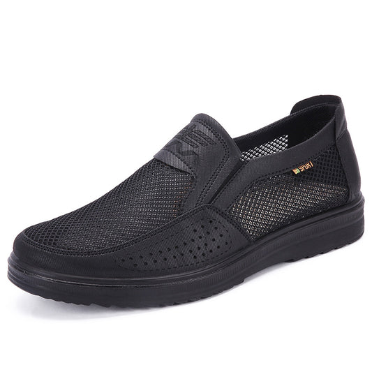 2025 summer casual men's mesh shoes, old Beijing fabric shoes, breathable men's shoes, mesh fabric casual mesh upper shoes