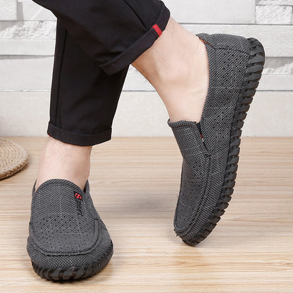Old Beijing cloth shoes, men's shoes, summer dad shoes, men's light and comfortable, soft-soled, breathable, casual shoes, men's pulled-up mesh shoes